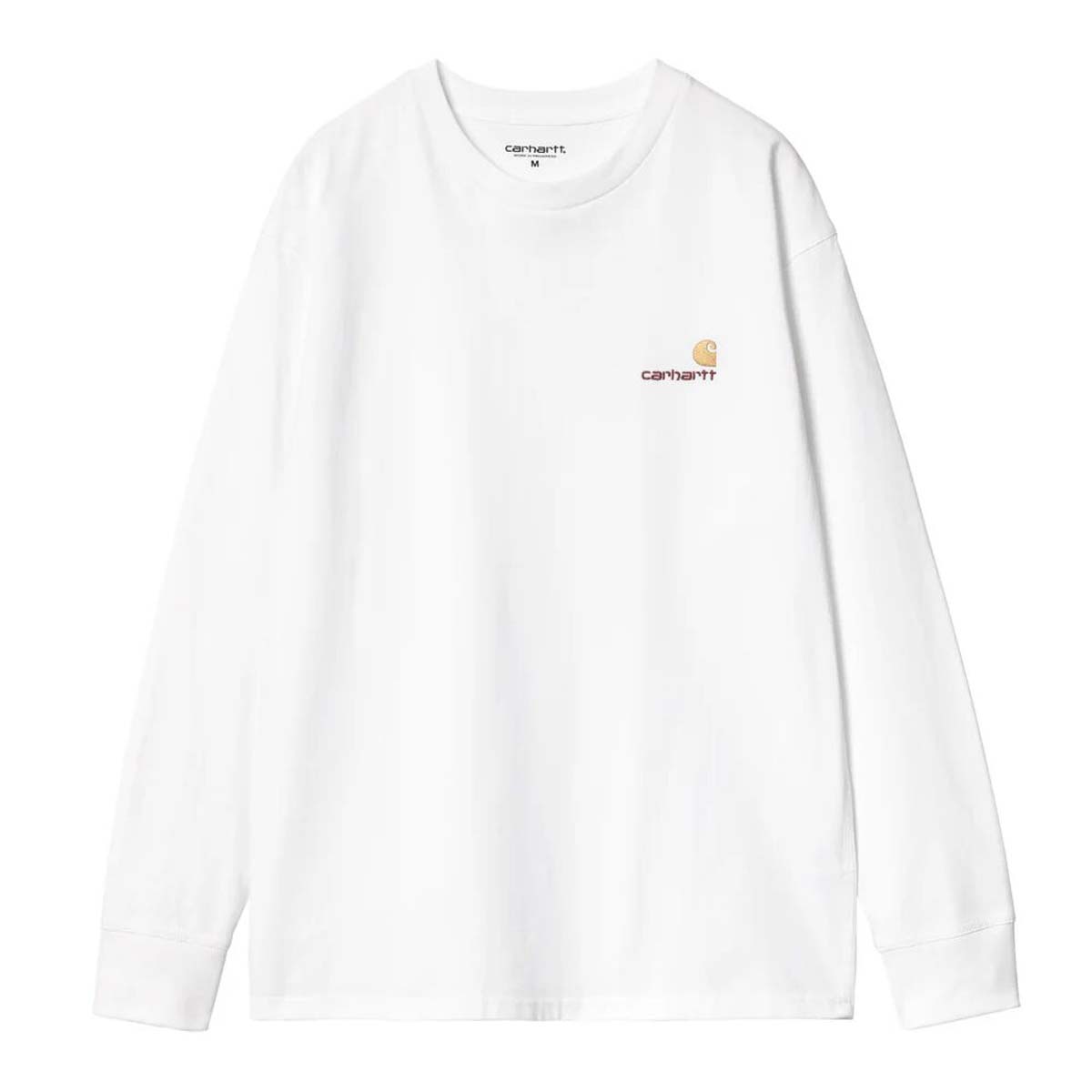 �����ϡ��� ��� ĹµT����� ������ CARHARTT WIP ���롼�ͥå� ���� ����T LONG SLEEVE AMERICAN SCRIPT T-SHIRT WHITE I029955 02XX AB0B B1C C1D D2E E01F