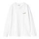 �����ϡ��� ��� ĹµT����� ������ CARHARTT WIP ���롼�ͥå� ���� ����T LONG SLEEVE AMERICAN SCRIPT T-SHIRT WHITE I029955 02XX AB0B B1C C1D D2E E01F