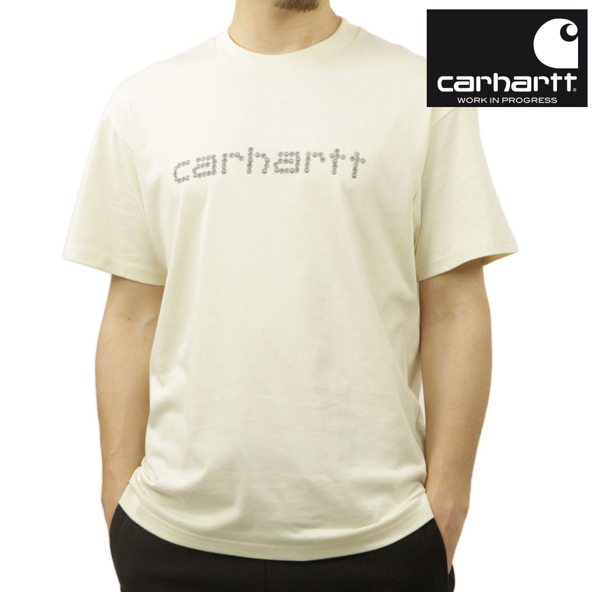 �����ϡ��� ��� ȾµT����� ������ CARHARTT WIP ���롼�ͥå� �롼���ե��å� SHORT SLEEVE RIVET SCRIPT LOOSE FIT T-SHIRT NATURAL I034396