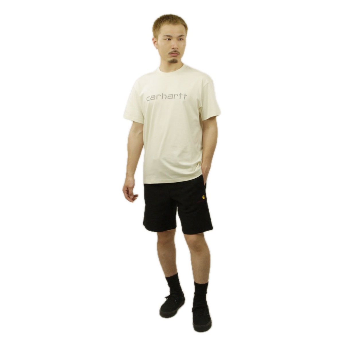 �����ϡ��� ��� ȾµT����� ������ CARHARTT WIP ���롼�ͥå� �롼���ե��å� SHORT SLEEVE RIVET SCRIPT LOOSE FIT T-SHIRT NATURAL I034396