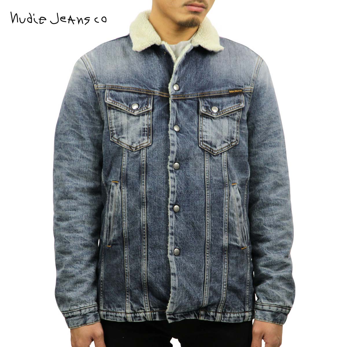 �̡��ǥ��������� �������� ��� ��������Ź Nudie Jeans ���㥱�å�  �ǥ˥ॸ�㥱�å� LENNY HEAVY USED DENIM JACKET 160568 B26 DENIM A62B B1C C1D D4E E06F