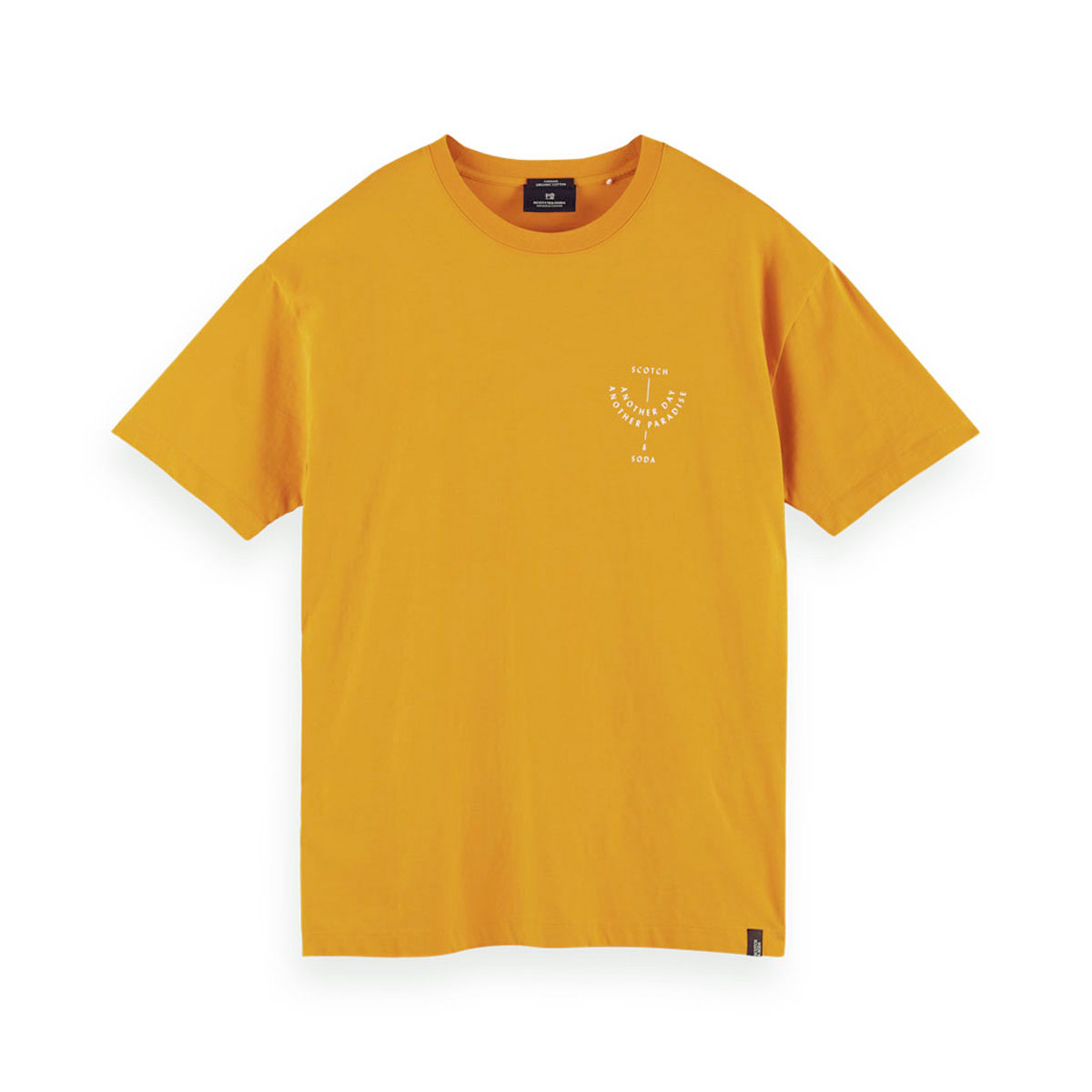 �����å�����ɥ����� T����� ��� ��������Ź SCOTCH��SODA ���롼�ͥå�ȾµT����� ORGANIC COTTON-JERSEY CHEST ARTWORK CREWNECK T-SHIRT 160848 0041 34407 24 RUST A39B B1C C1D D1E E10F