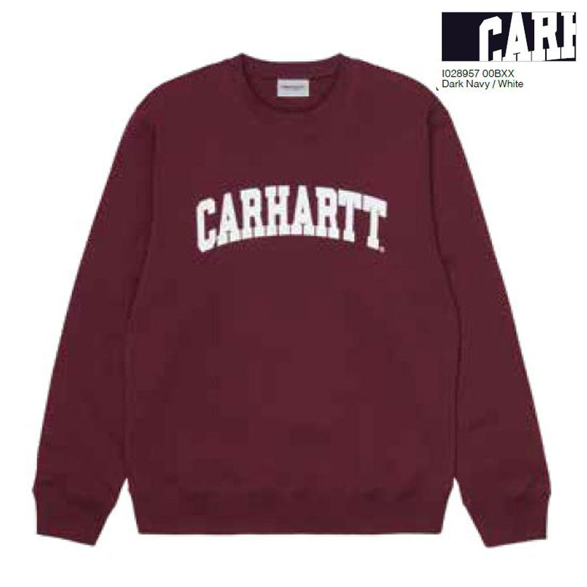 �����ϡ��� �������å� ��� ������ CARHARTT WIP �ȥ졼�ʡ� UNIVERSITY SWEATSHIRT DARK NAVY / WHITE I028957 00B AB0B B1C C1D D5E E06F