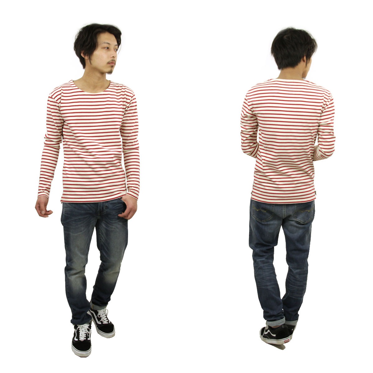 åɥ T  Ź SCOTCHSODA ĹµT Worked Out Long Sleeve Breton 100072 A1 D00S20