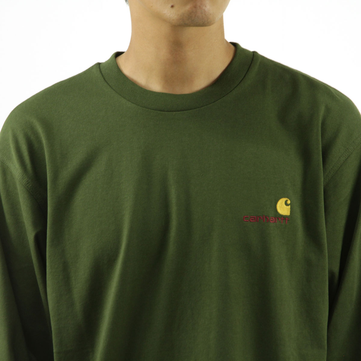 ϡ  ĹµT  CARHARTT WIP 롼ͥå  T LONG SLEEVE AMERICAN SCRIPT T-SHIRT TARRAGON I029955 2BRXX AB0B B1C C1D D2E E08F