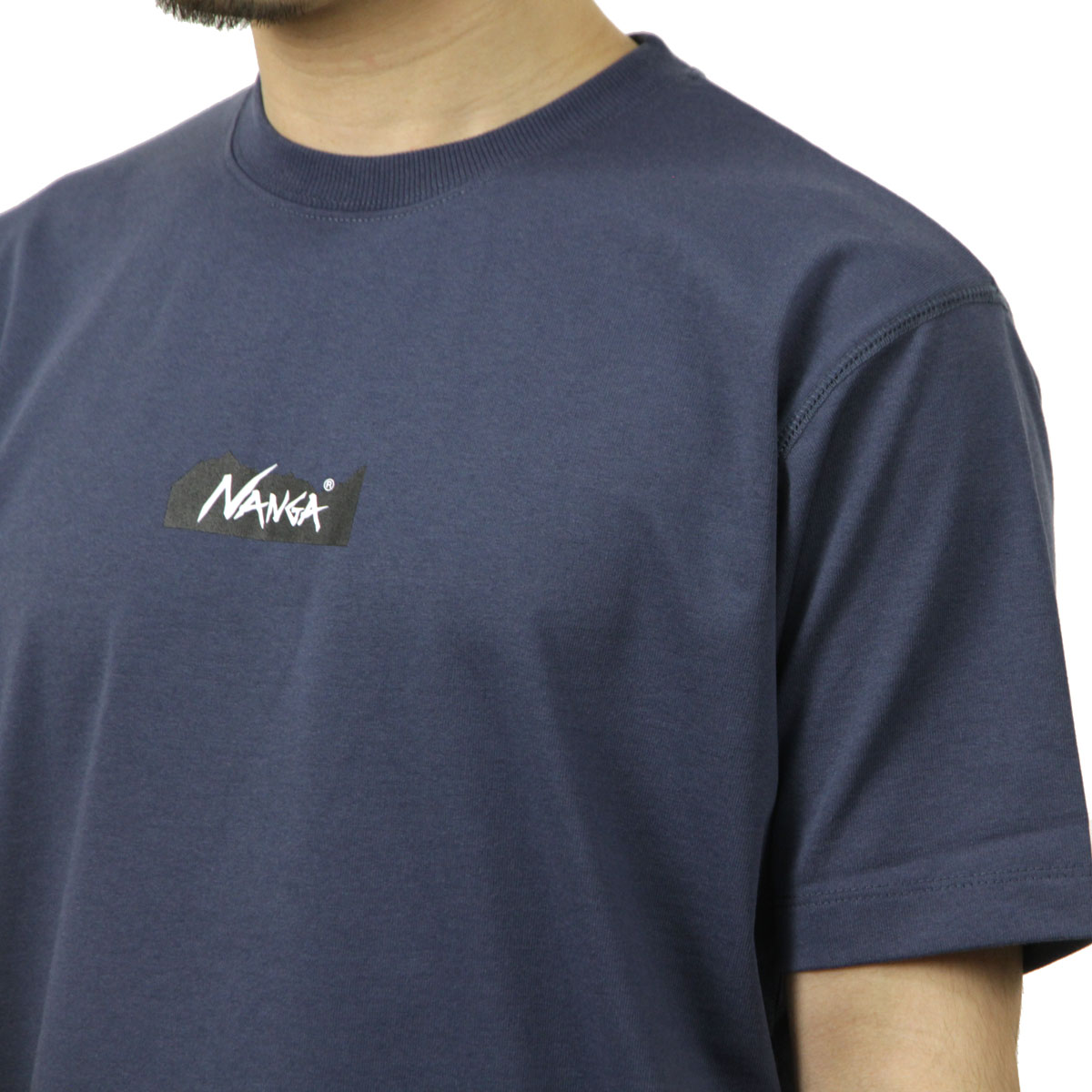�ʥ� ��� ȾµT����� ��������Ź NANGA ���롼�ͥå� ���� ECO HYBRID MT LOGO TEE NW2211-1G208 NVY NAVY