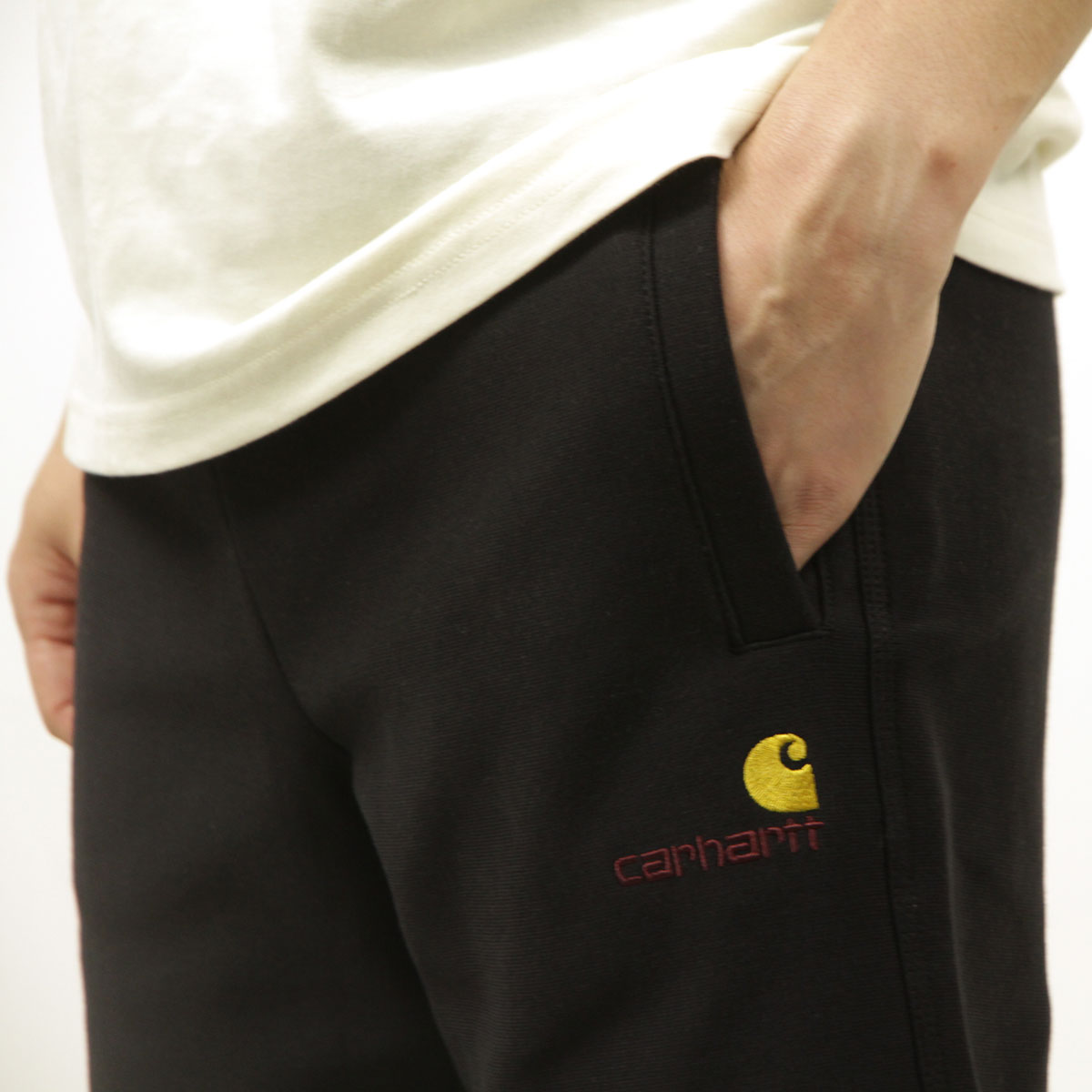 �����ϡ��� ��� ���硼�ȥѥ�� ������ CARHARTT WIP �������å� �ϡ��եѥ�� ���� AMERICAN SCRIPT SWEAT SHORT BLACK I031685