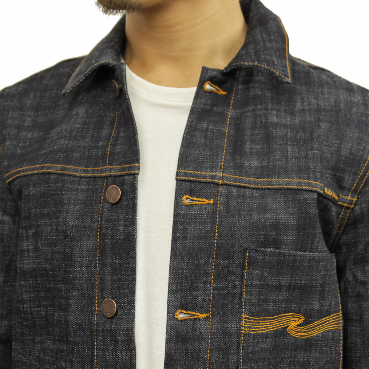 �̡��ǥ��������� �������� ��� ��������Ź Nudie Jeans ���㥱�å�  �ǥ˥ॸ�㥱�å� RONNY DRY CROSS DENIM JACKET 160569 B26 DENIM A62B B1C C1D D4E E06F