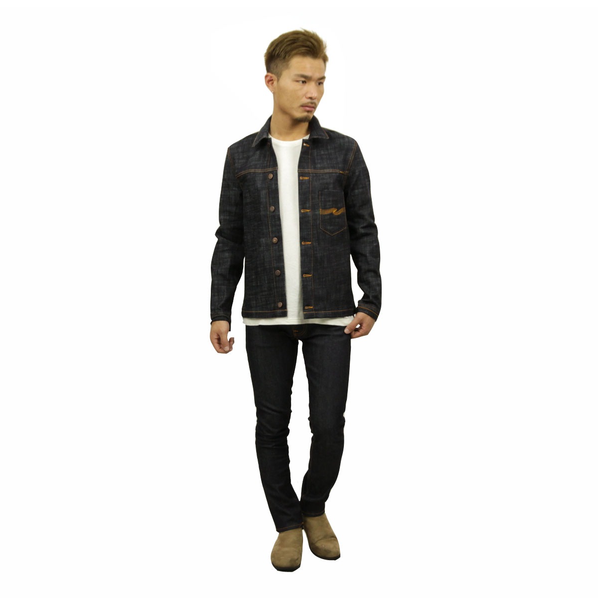 �̡��ǥ��������� �������� ��� ��������Ź Nudie Jeans ���㥱�å�  �ǥ˥ॸ�㥱�å� RONNY DRY CROSS DENIM JACKET 160569 B26 DENIM A62B B1C C1D D4E E06F