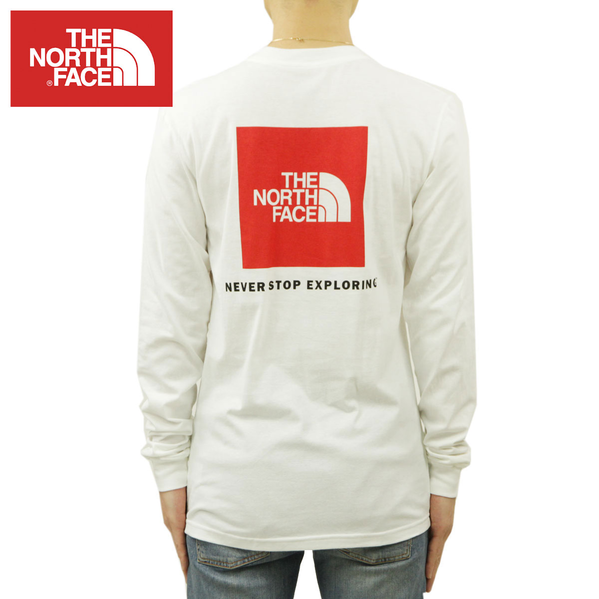 Ρե    THE NORTH FACE Ĺµԥ Хåץ T  LONG SLEEVE BOX NSE TEE NF0A4762 LB1 TNF WHITE/TNF RED A14B B1C C1D D2E E01F