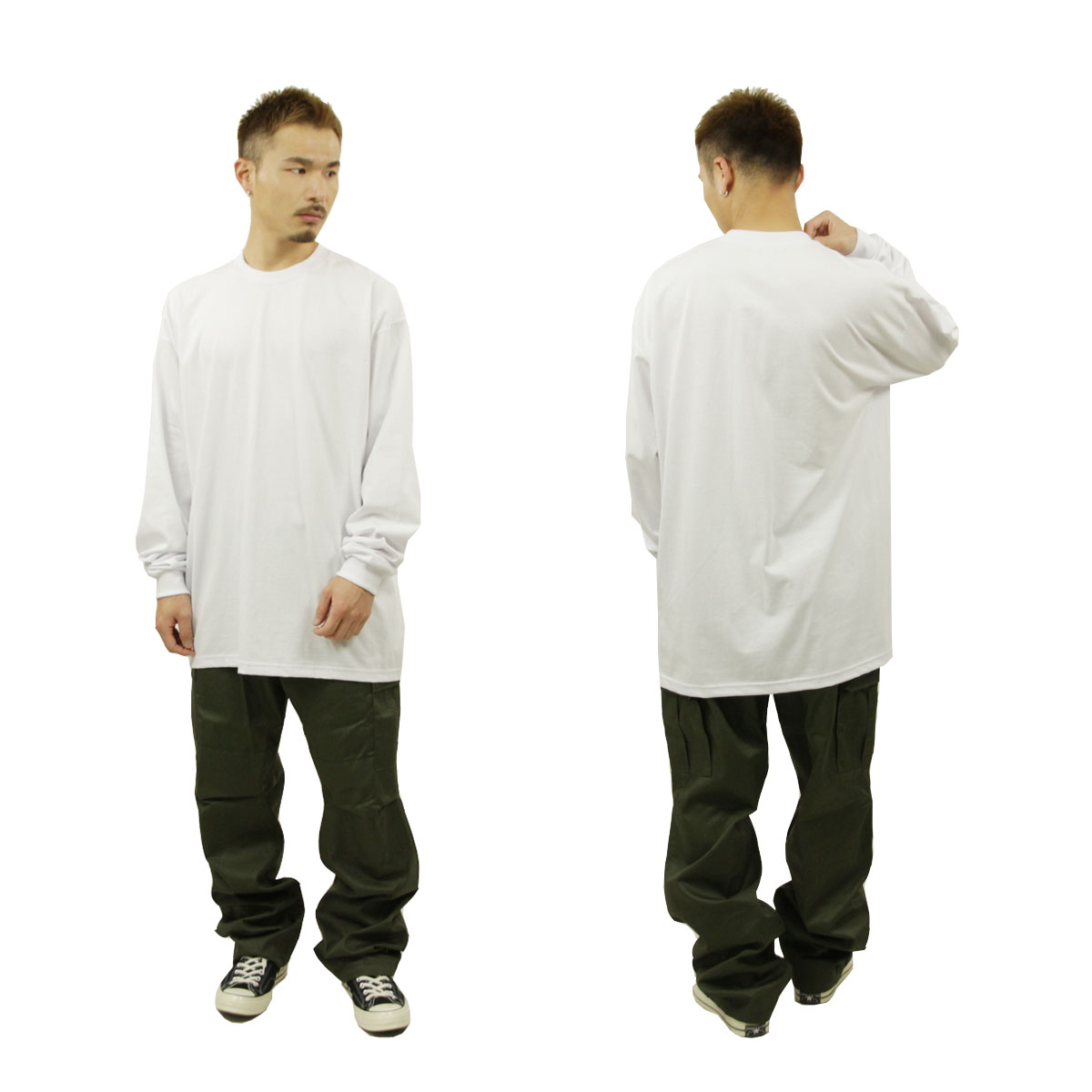 �ץ������ ����T ��� ��������Ź PROCLUB ĹµT����� ���롼�ͥå�T����� �إӡ��������� �礭�������� HEAVY WEIGHT COTTON LONG SLEEVE CREW NECK T-SHIRT WHITE #114 AB6B B1C C1D D2E E01F