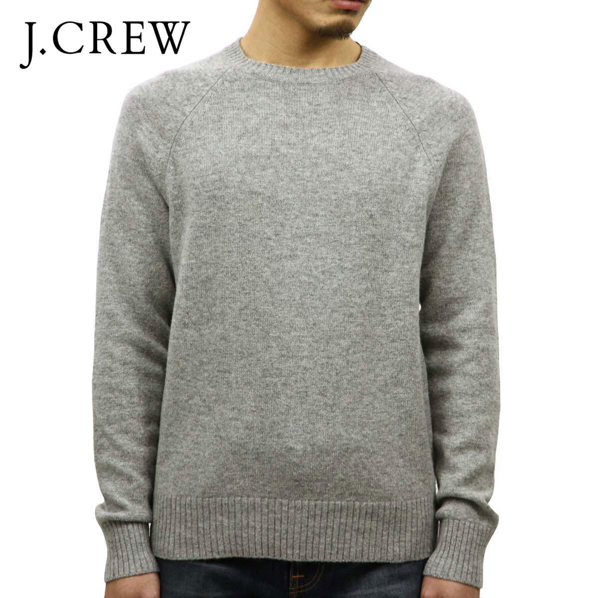 롼    J.CREW 롼ͥå  LAMBSWOOL CREWNECK SWEATER H0520 HTHR CEMENT A38B B1C C1D D7E E02F