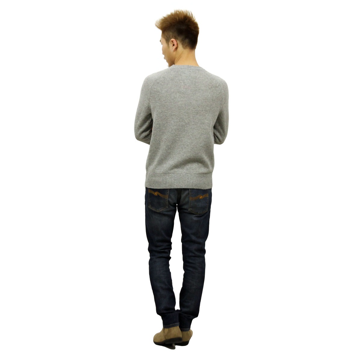 롼    J.CREW 롼ͥå  LAMBSWOOL CREWNECK SWEATER H0520 HTHR CEMENT A38B B1C C1D D7E E02F