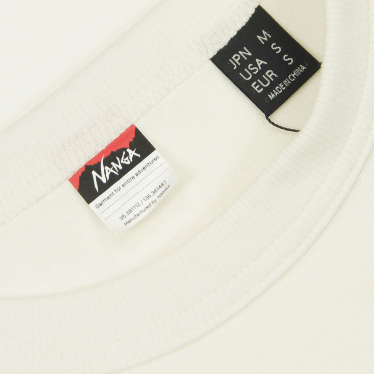 �ʥ� ��� ĹµT����� ��������Ź NANGA ���롼�ͥå� µ���� ����T ECOHYBRID SLV LOGO L/S TEE N2500-1L030A WHT WHITE