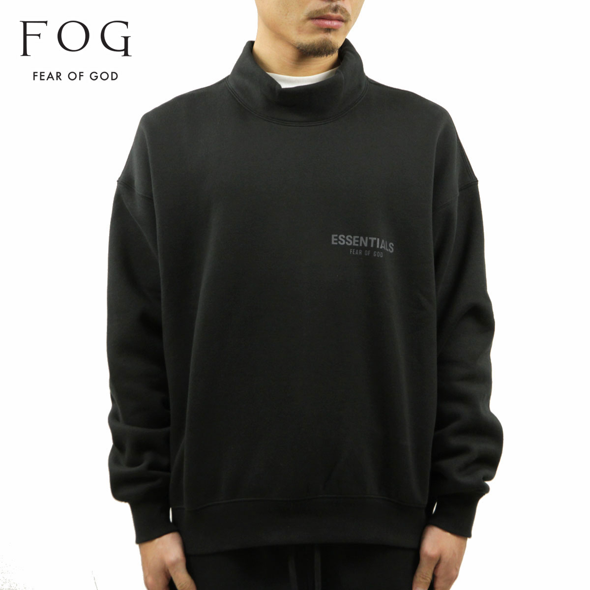 ե֥å fog essentials å   FEAR OF GOD å󥷥륺 åͥåå FOG - FEAR OF GOD ESSENTIALS MOCK NECK SWEAT BLACK AA5B B1C C1D D5E E13