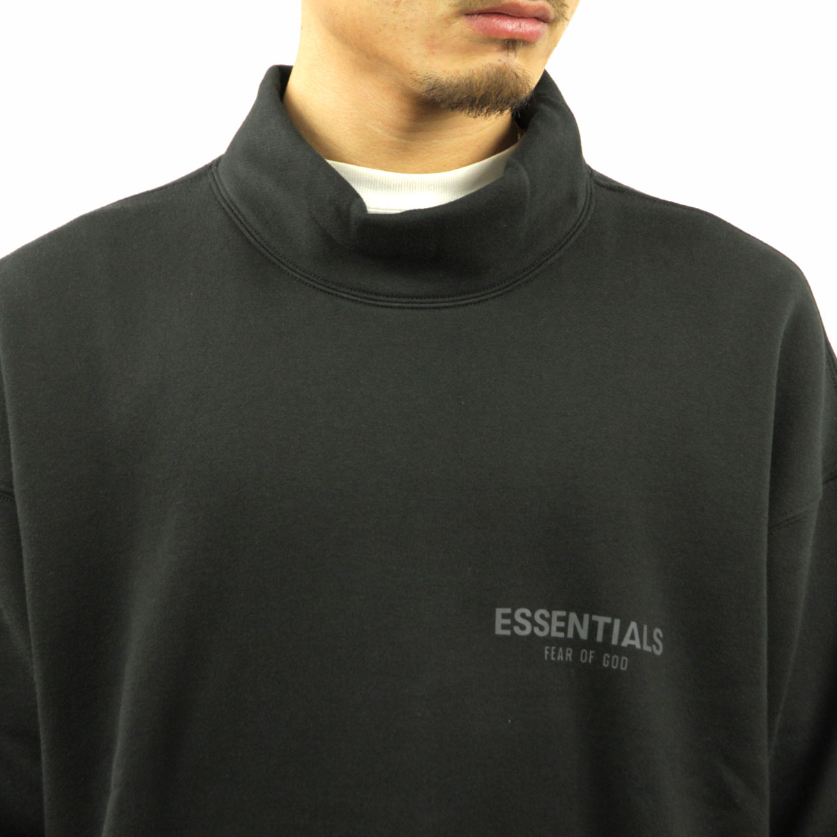 ե֥å fog essentials å   FEAR OF GOD å󥷥륺 åͥåå FOG - FEAR OF GOD ESSENTIALS MOCK NECK SWEAT BLACK AA5B B1C C1D D5E E13