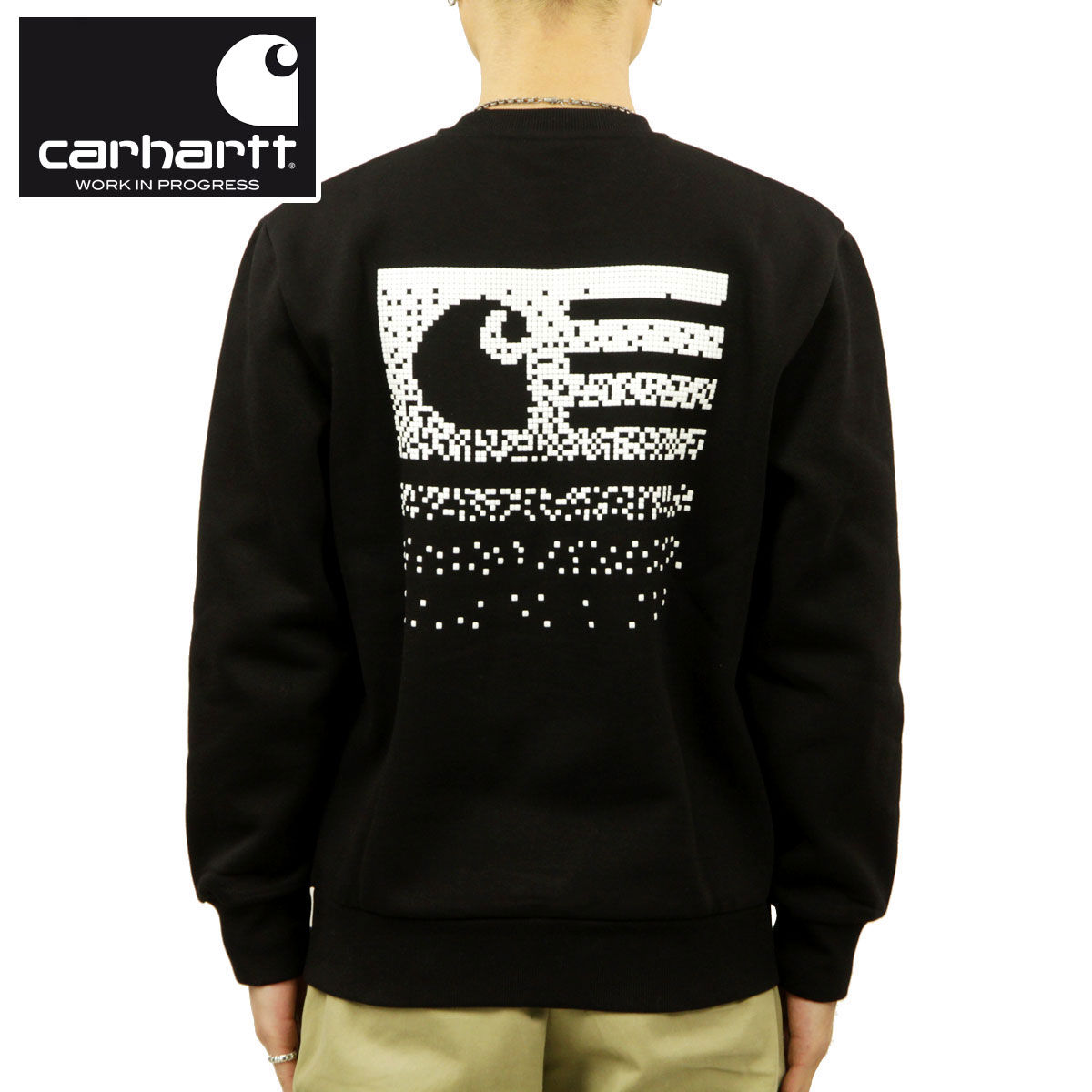 �����ϡ��� �������å� ��� ������ CARHARTT WIP �ȥ졼�ʡ� �Хå��ץ��� FADE STATE SWEATSHIRT BLACK / WHITE I029528 0D2 AB0B B1C C1D D5E E13F
