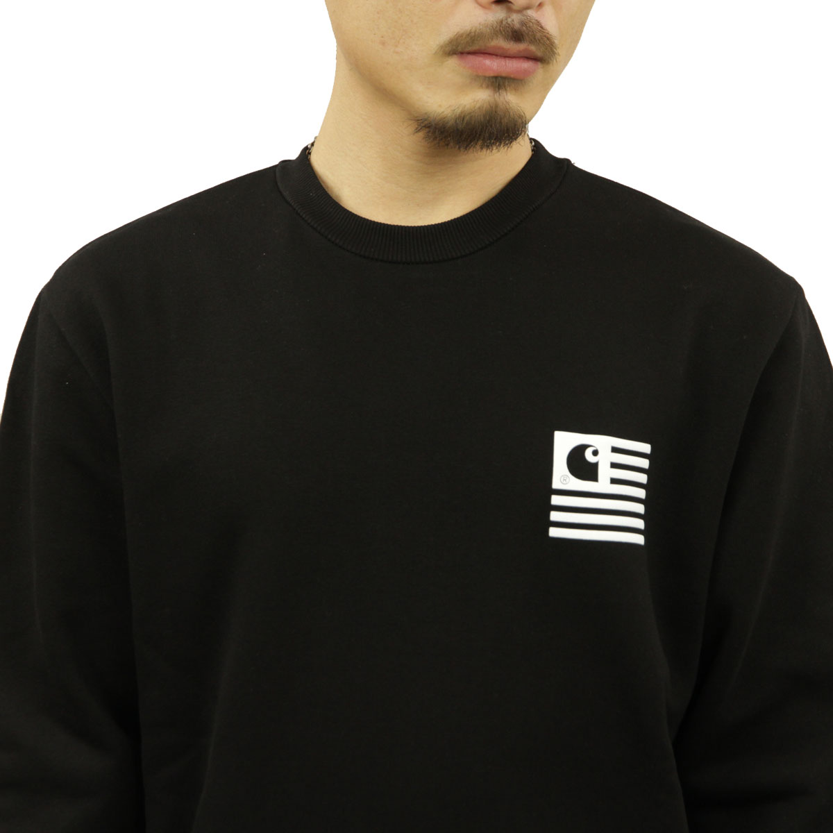 �����ϡ��� �������å� ��� ������ CARHARTT WIP �ȥ졼�ʡ� �Хå��ץ��� FADE STATE SWEATSHIRT BLACK / WHITE I029528 0D2 AB0B B1C C1D D5E E13F