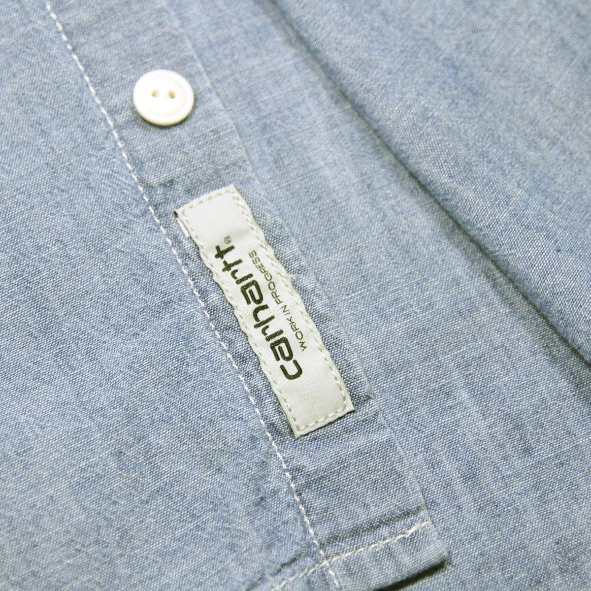 �����ϡ��� �ǥ˥ॷ��� ��� ������ CARHARTT WIP Ĺµ����� �ȥåץ� LONG SLEEVE CLINK SHIRT BLUE BLEACHED I029185 0135 AB0B B1C C1D D6E E06F