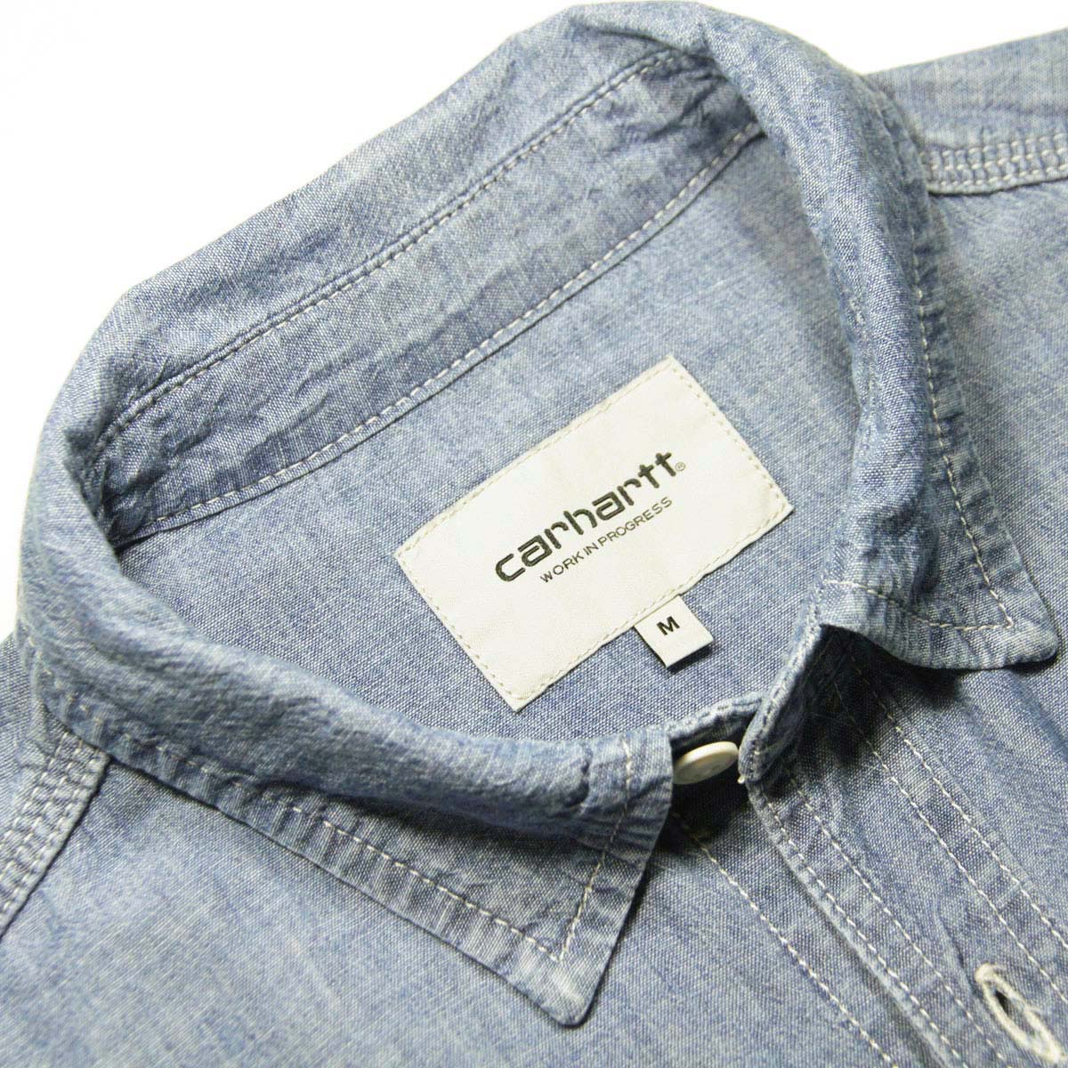 �����ϡ��� �ǥ˥ॷ��� ��� ������ CARHARTT WIP Ĺµ����� �ȥåץ� LONG SLEEVE CLINK SHIRT BLUE BLEACHED I029185 0135 AB0B B1C C1D D6E E06F