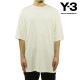 磻꡼  ȾµT  Y-3 åȥ 롼ͥå  LOOSE FIT BOXY SHORT SLEEVE TEE IB4801 CREAM WHITE