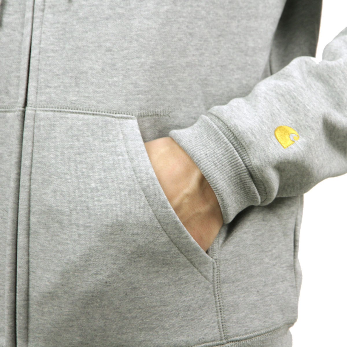 �����ϡ��� ��� ���åץ��åץѡ����� ������ CARHARTT WIP �ա��ǥ��� �������å� HOODED CHASE JACKET GREY HEATHER / GOLD I033664 00MXX AB0B B1C C1D D5E E02F