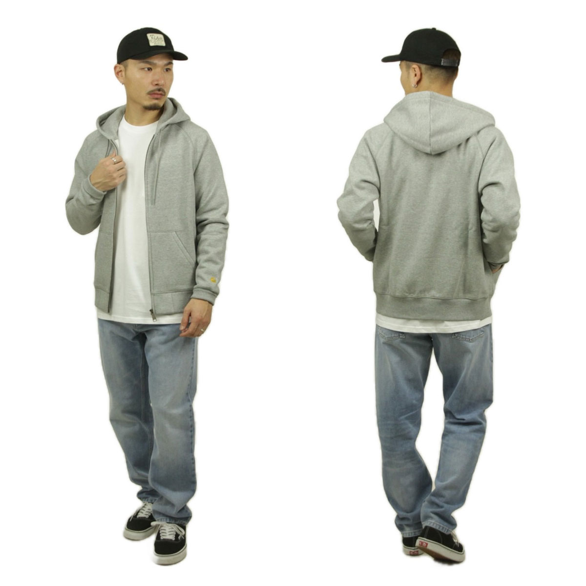 �����ϡ��� ��� ���åץ��åץѡ����� ������ CARHARTT WIP �ա��ǥ��� �������å� HOODED CHASE JACKET GREY HEATHER / GOLD I033664 00MXX AB0B B1C C1D D5E E02F