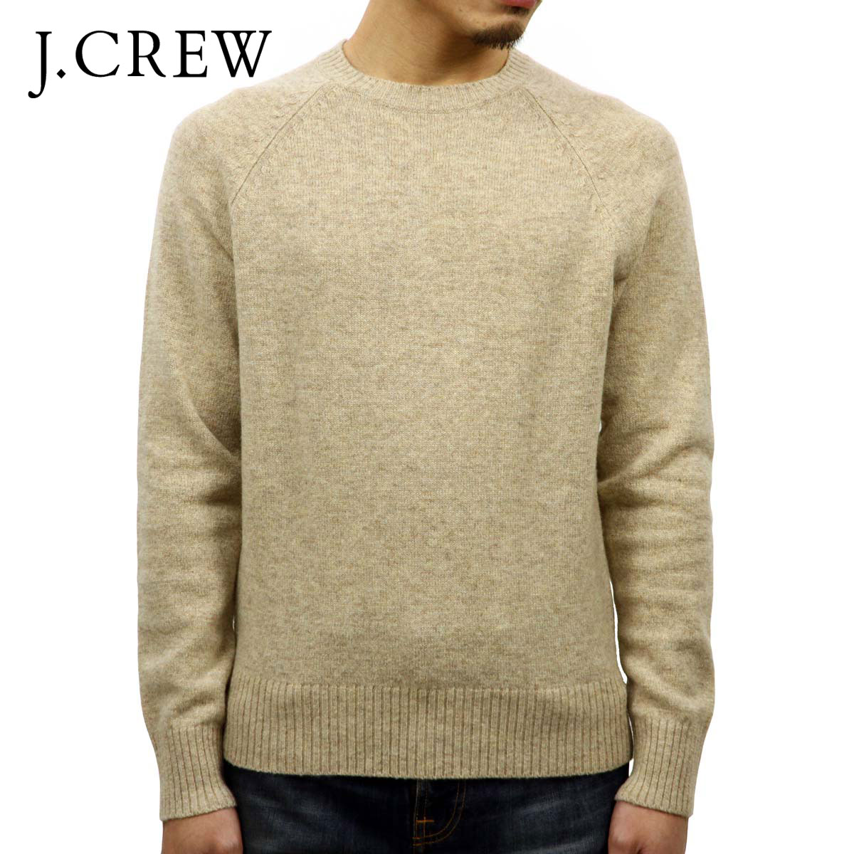 롼    J.CREW 롼ͥå  LAMBSWOOL CREWNECK SWEATER H0520 HTHR BIRCH A38B B1C C1D D7E E18F