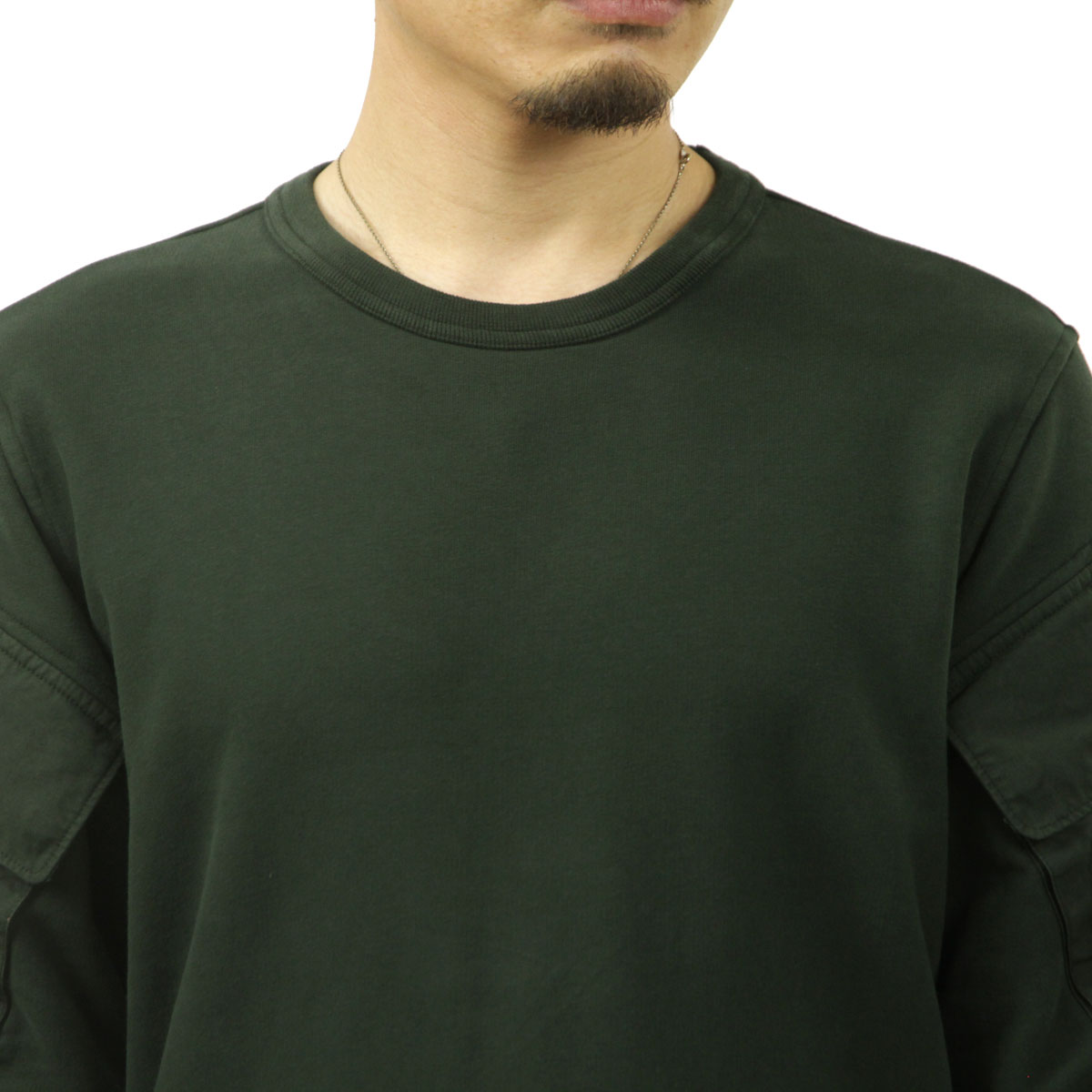 ���ȡ��󥢥����� ��� �������å� ������ STONE ISLAND ���롼�ͥå� ���åȥ� �ȥ졼�ʡ� STONE ISLAND BRUSHED ORGANIC COTTON FLEECE SWEATSHIRT S0A20 6100008 V005E OLIVE