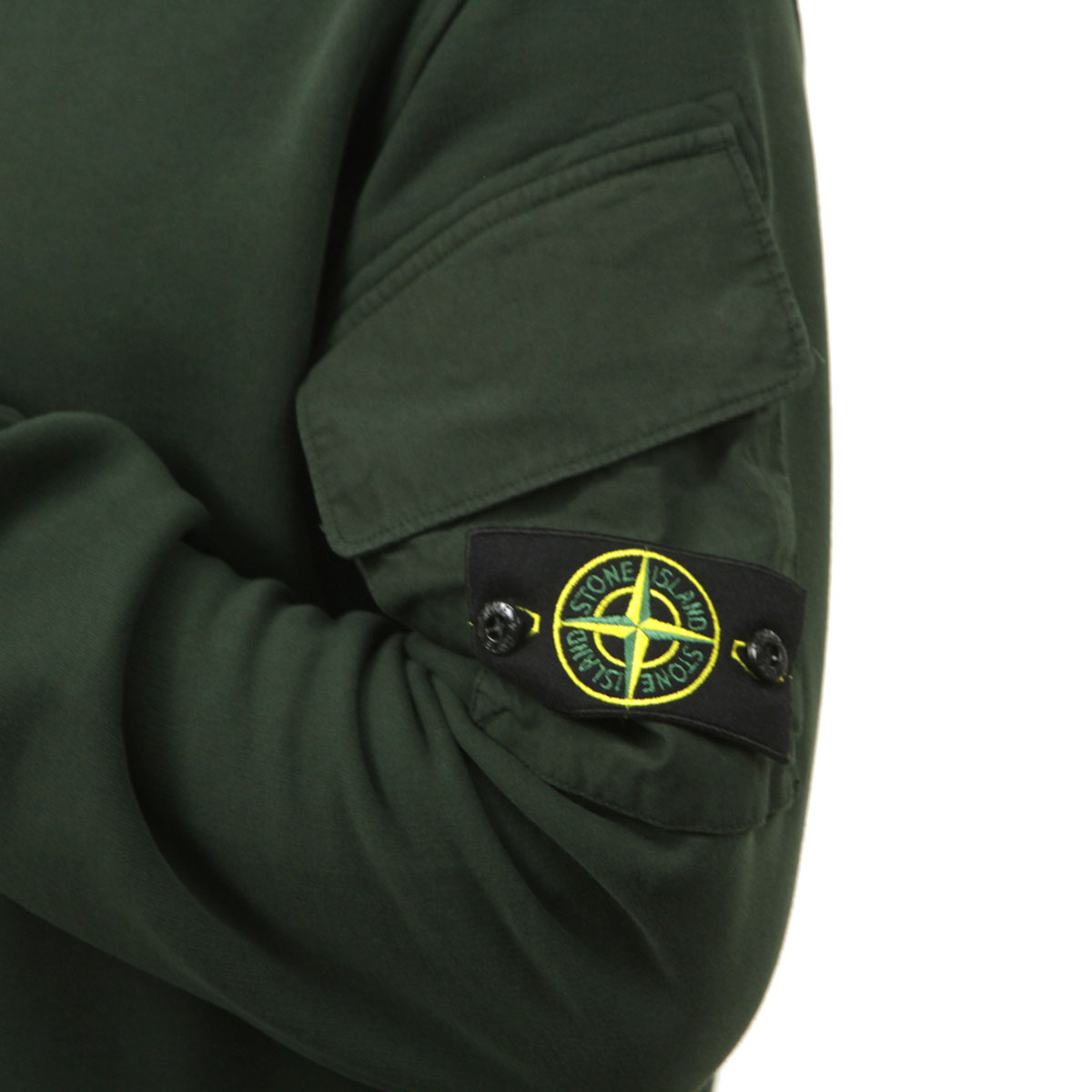 ���ȡ��󥢥����� ��� �������å� ������ STONE ISLAND ���롼�ͥå� ���åȥ� �ȥ졼�ʡ� STONE ISLAND BRUSHED ORGANIC COTTON FLEECE SWEATSHIRT S0A20 6100008 V005E OLIVE