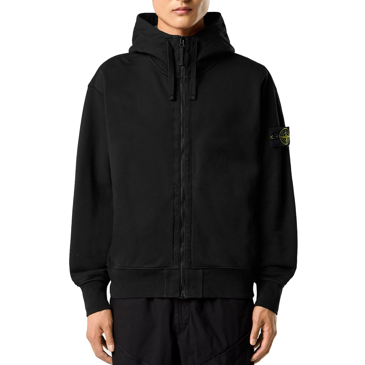 ���ȡ��󥢥����� ��� �ѡ����� ������ STONE ISLAND �����С��������ե��å� ���åץ��å� �������å� �ա��ǥ��� ORGANIC COTTON ZIP UP FLEECE PARKA COAL GREY 6100009 V0078