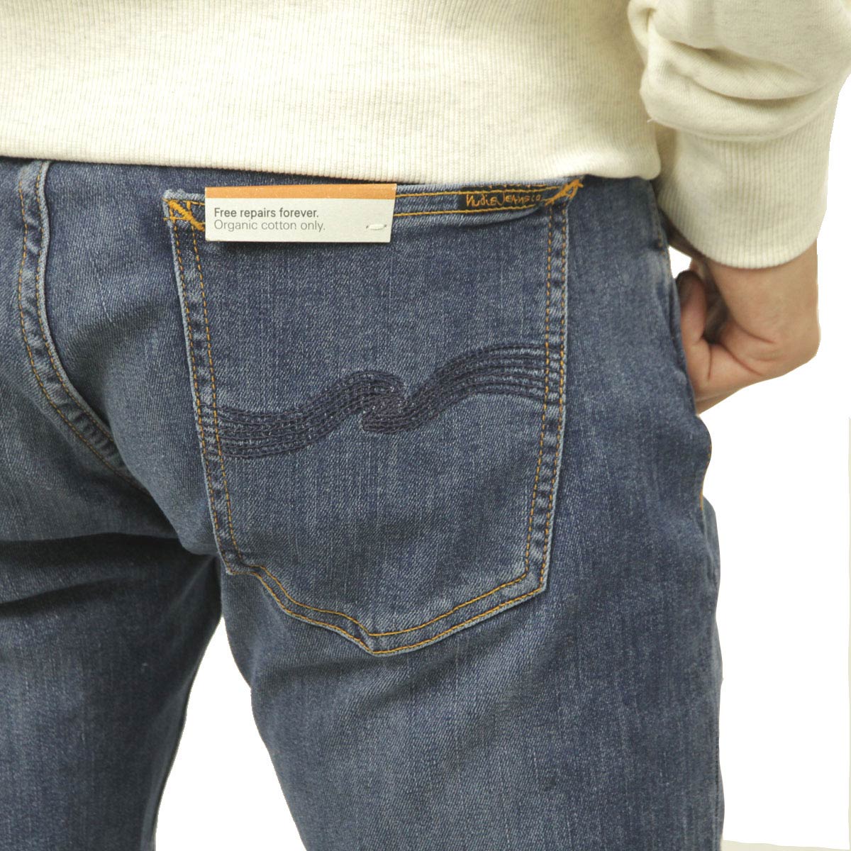 ̡ǥ ˡ  Ź Nudie Jeans ܥȥॹ ѥ SKINNY LIN DENIM JEANS DARK BLUE NAVY 072 113169 A62B B1C C2D D1E E06F