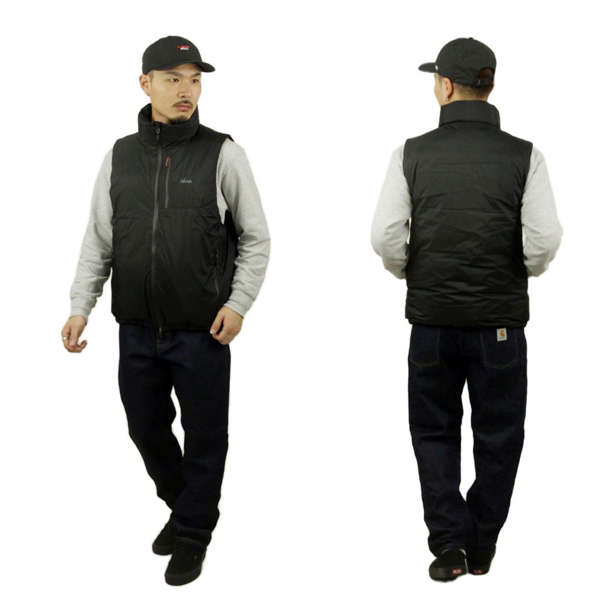 �ʥ� ��� ������٥��� ��������Ź NANGA �������� ������ɥ��顼 �������� AURORA TEX STAND COLLAR DOWN VEST ND2441-1N010-A BLK BLACK A16B B1C C1D D4E E13F