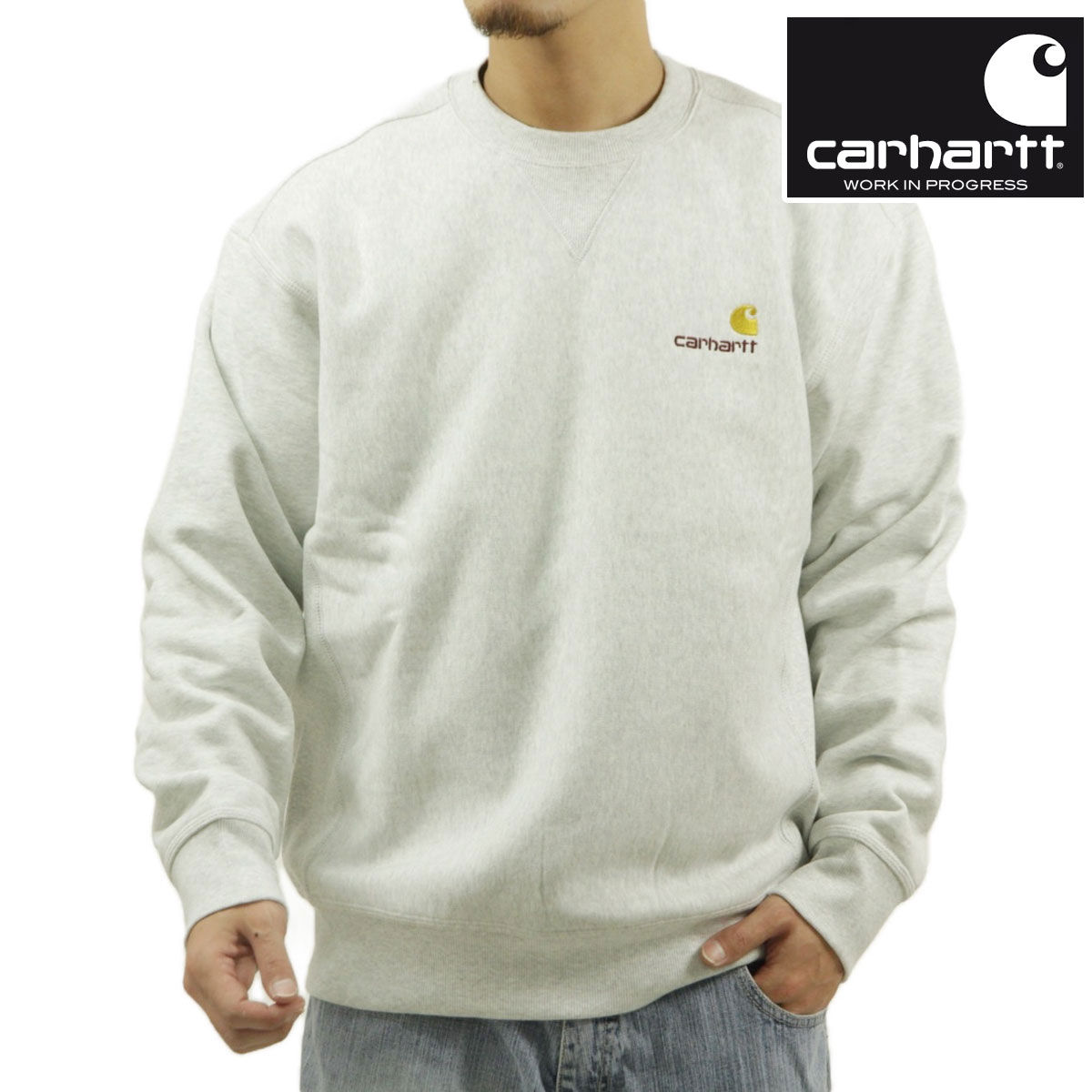 �����ϡ��� ��� �������å� ������ CARHARTT WIP ���롼�ͥå� �ȥ졼�ʡ� ���� AMERICAN SCRIPT SWEATSHIRT ASH HEATHER I025475 482XX AB0B B1C C1D D5E E02F