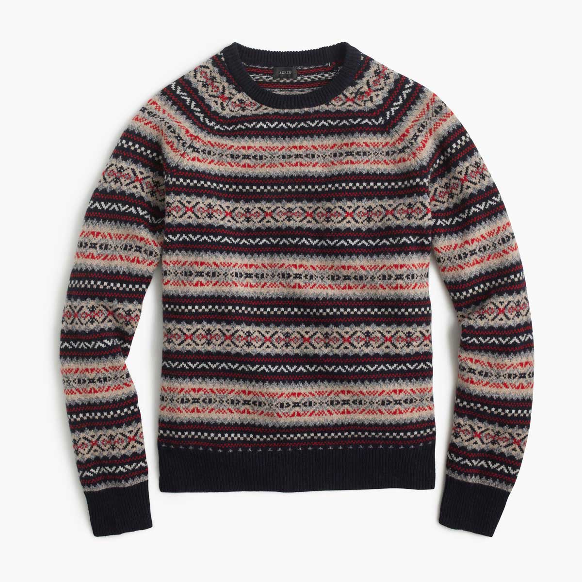 ���������롼 �������� ��� ������ J.CREW ���롼�ͥå���������  LAMBSWOOL FAIR ISLE SWEATER H1950 A38B B1C C1D D7E E06F
