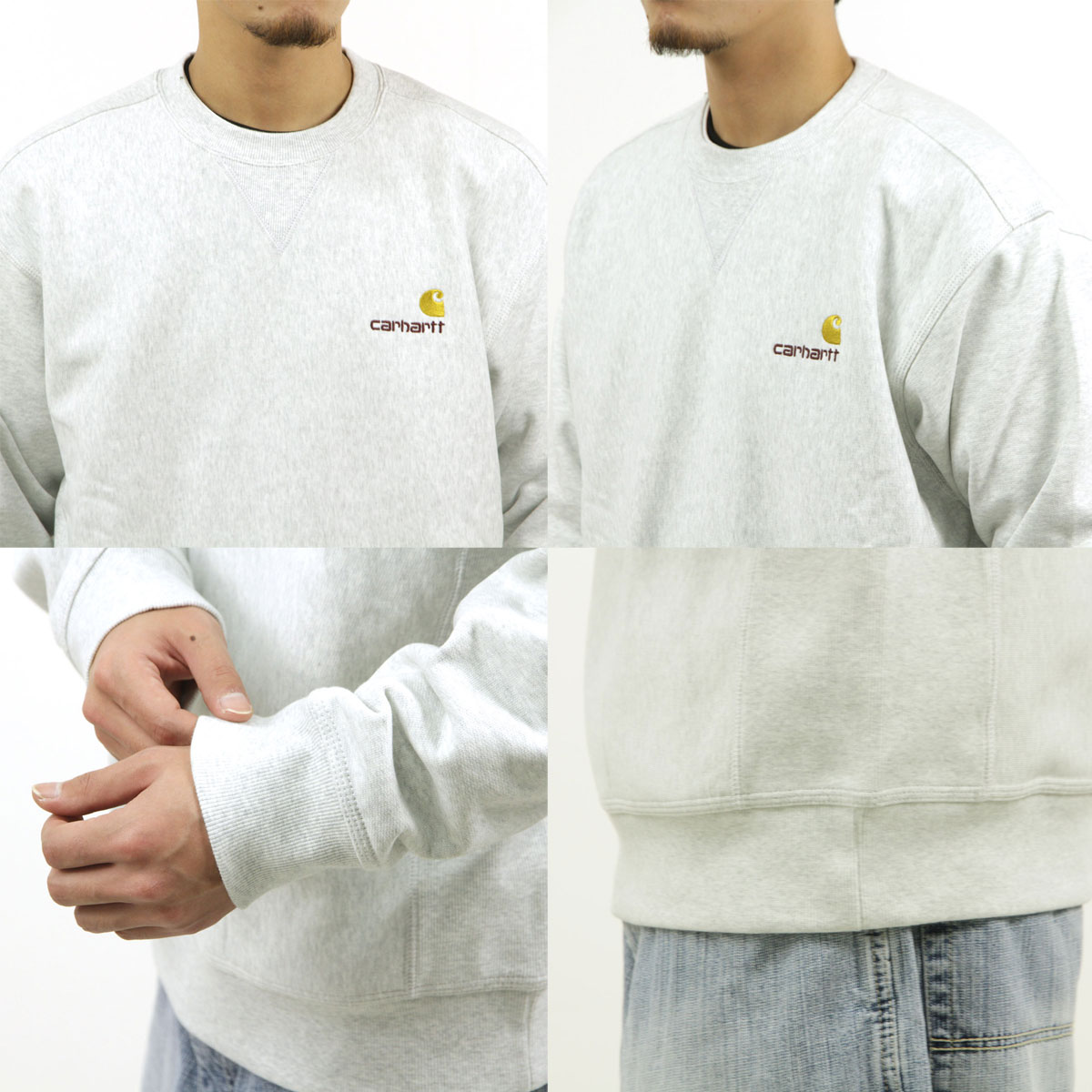 �����ϡ��� ��� �������å� ������ CARHARTT WIP ���롼�ͥå� �ȥ졼�ʡ� ���� AMERICAN SCRIPT SWEATSHIRT ASH HEATHER I025475 482XX AB0B B1C C1D D5E E02F