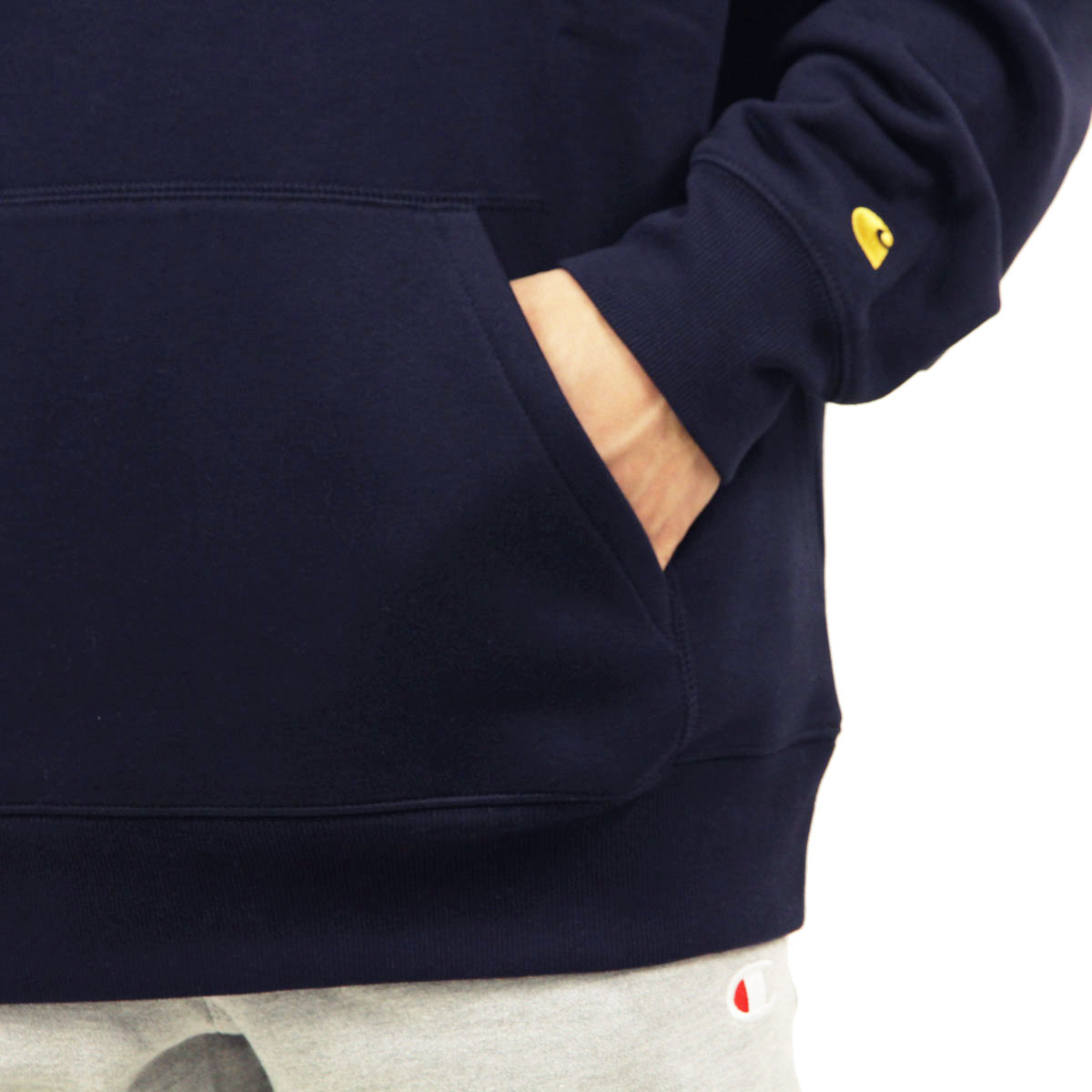 �����ϡ��� �ѡ����� ��� ������ CARHARTT WIP ���ݥ���� ���� �ץ륪���С��ѡ����� HOODED CHASE SWEATSHIRT PULLOVER PARKA DARK NAVY / GOLD I033661 / I026384 00HXX AB0B B1C C1D D5E E06F