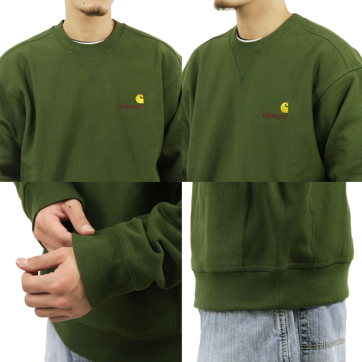 �����ϡ��� ��� �������å� ������ CARHARTT WIP ���롼�ͥå� �ȥ졼�ʡ� ���� AMERICAN SCRIPT SWEATSHIRT TARRAGON I025475 2BRXX AB0B B1C C1D D5E E08F