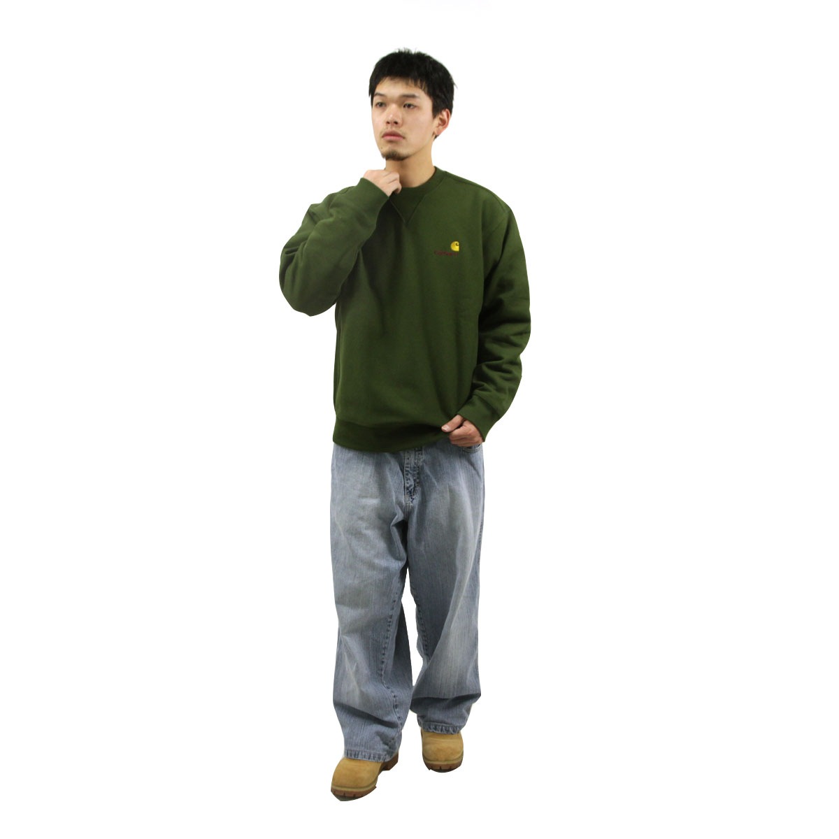 �����ϡ��� ��� �������å� ������ CARHARTT WIP ���롼�ͥå� �ȥ졼�ʡ� ���� AMERICAN SCRIPT SWEATSHIRT TARRAGON I025475 2BRXX AB0B B1C C1D D5E E08F