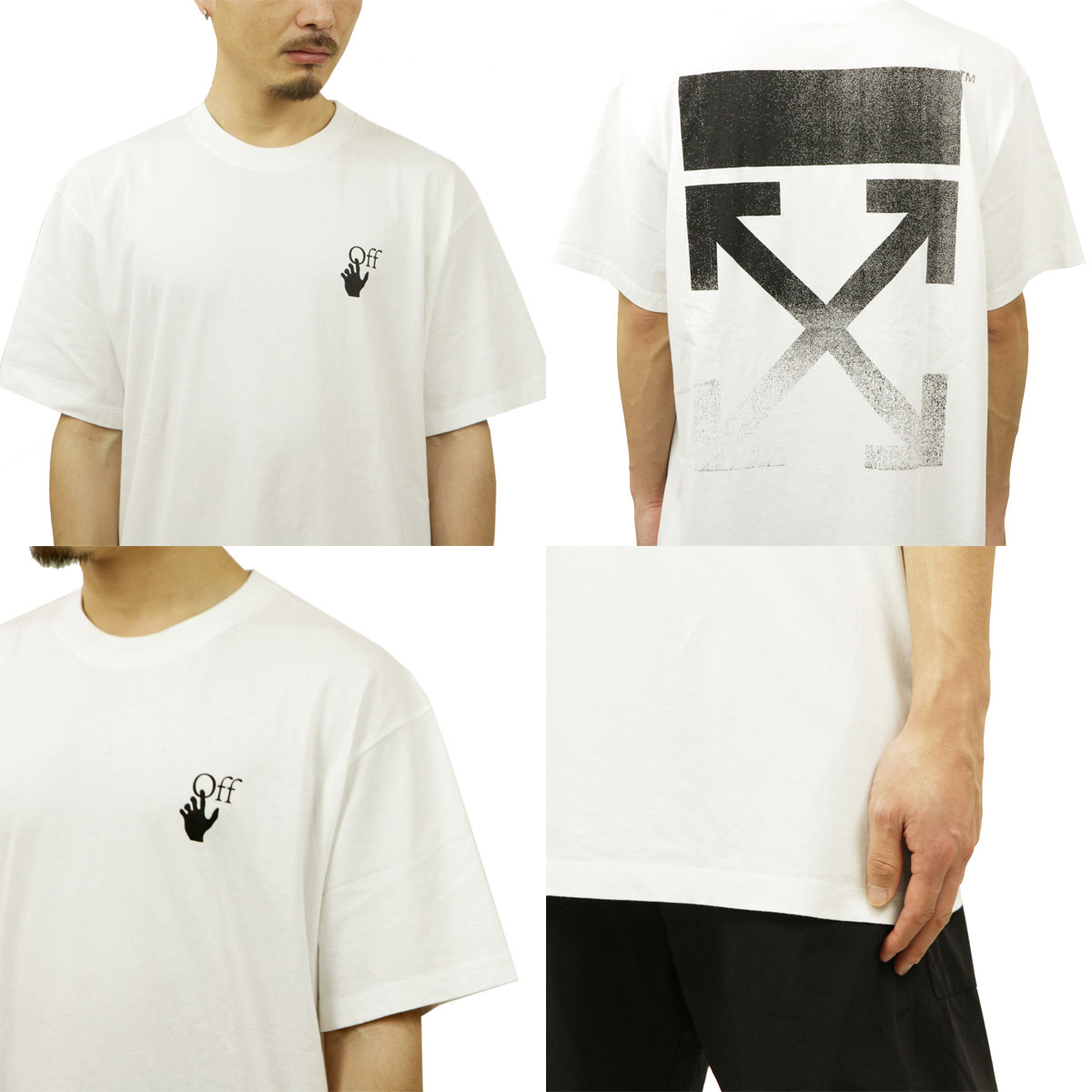 ���եۥ磻�� T����� ��� ������ OFF-WHITE ȾµT����� �Хå��ץ��� DEGRADE ARROW S/S OVER TEE WHITE BLACK OMAA038F21JER0020110 AB3B B1C C1D D1E E01F