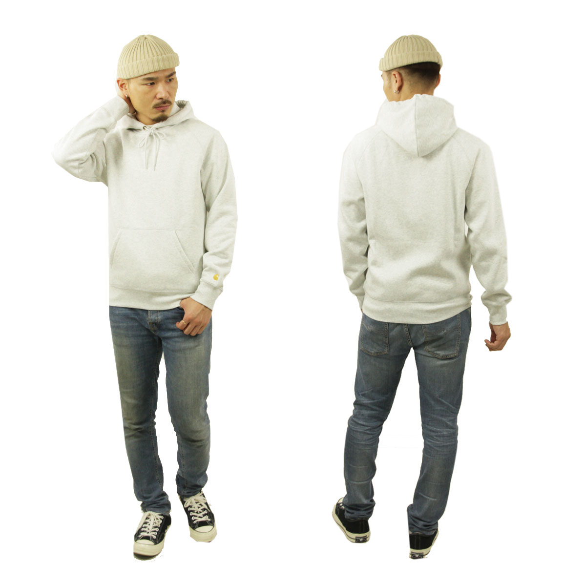 �����ϡ��� �ѡ����� ��� ������ CARHARTT WIP ���ݥ���� ���� �ץ륪���С��ѡ����� HOODED CHASE SWEATSHIRT PULLOVER PARKA ASH HEATHER / GOLD I033661 / I026384 00JXX AB0B B1C C1D D5E E02F