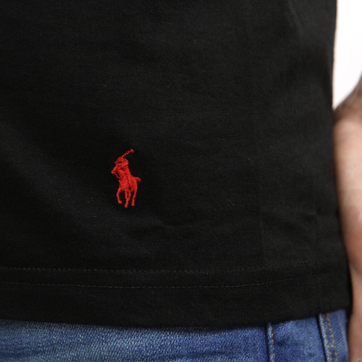 �ݥ� ���ե������ T����� ������ POLO RALPH LAUREN ȾµT����� V�ͥå�T����� ������������� COTTON CLASSIC V-NECK T-SHIRT NCVNP PBD POLO BLACK/RL2000 RED PP A05B B1C C1D D1E E13F 