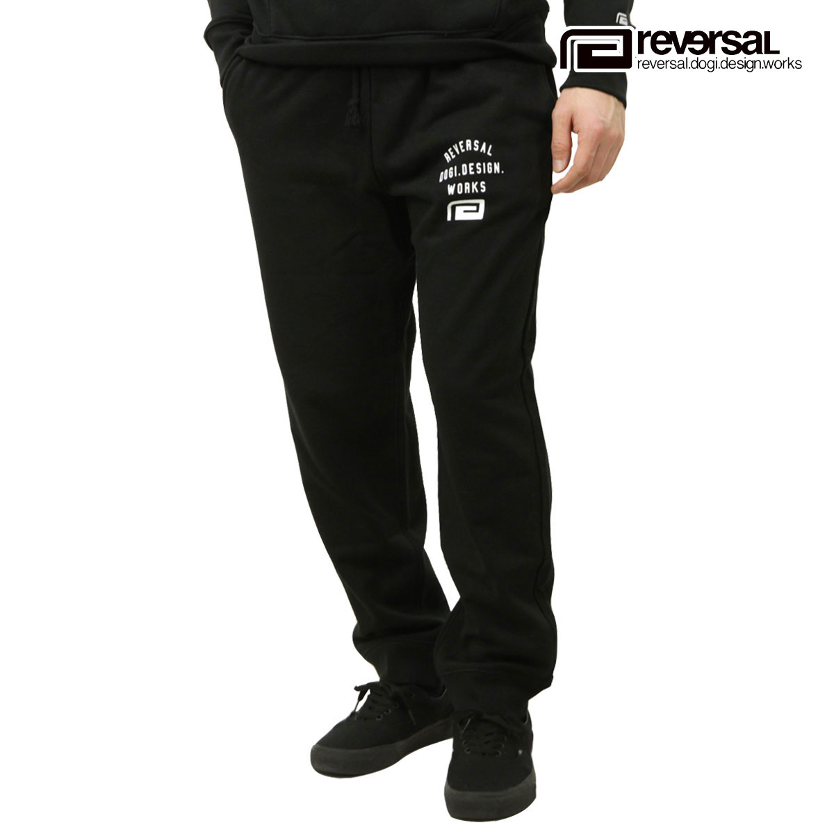 ��С����� ��� �������åȥѥ�� ��������Ź REVERSAL �ܥȥॹ ���� LOGO FLEECE SWEAT PANTS BK BLACK