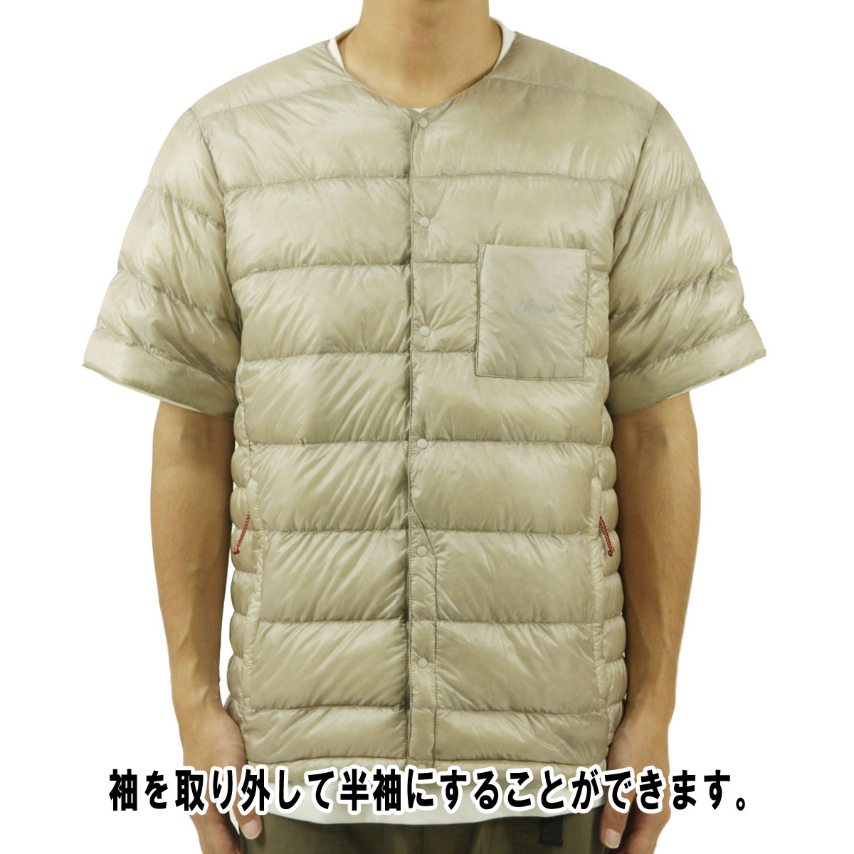 ʥ  󥫡ǥ Ź NANGA ʡ T INNER DOWN DETACHABLE SLEEVE CARDIGAN DS ND2441-1A901 BEG BEIGE
