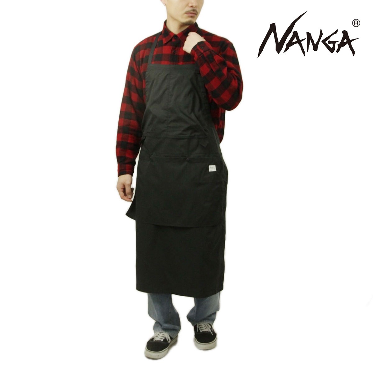�ʥ� ��� ��ǥ����� ���ץ��� ��������Ź NANGA �����ȥɥ� ��ǳ�Ǻ� HINOC RIPSTOP UT APRON N2500-1Z201A BLK BLACK