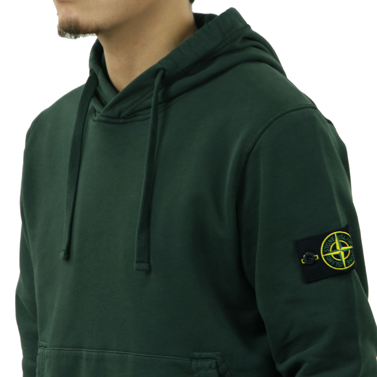 ���ȡ��󥢥����� ��� �ѡ����� ������ STONE ISLAND �ץ륪���С� ���åȥ� �ա��ǥ��� STONE ISLAND ORGANIC COTTON FLEECE HOODIE SWEATER K2S15 6100062 S0051 V005E OLIVE