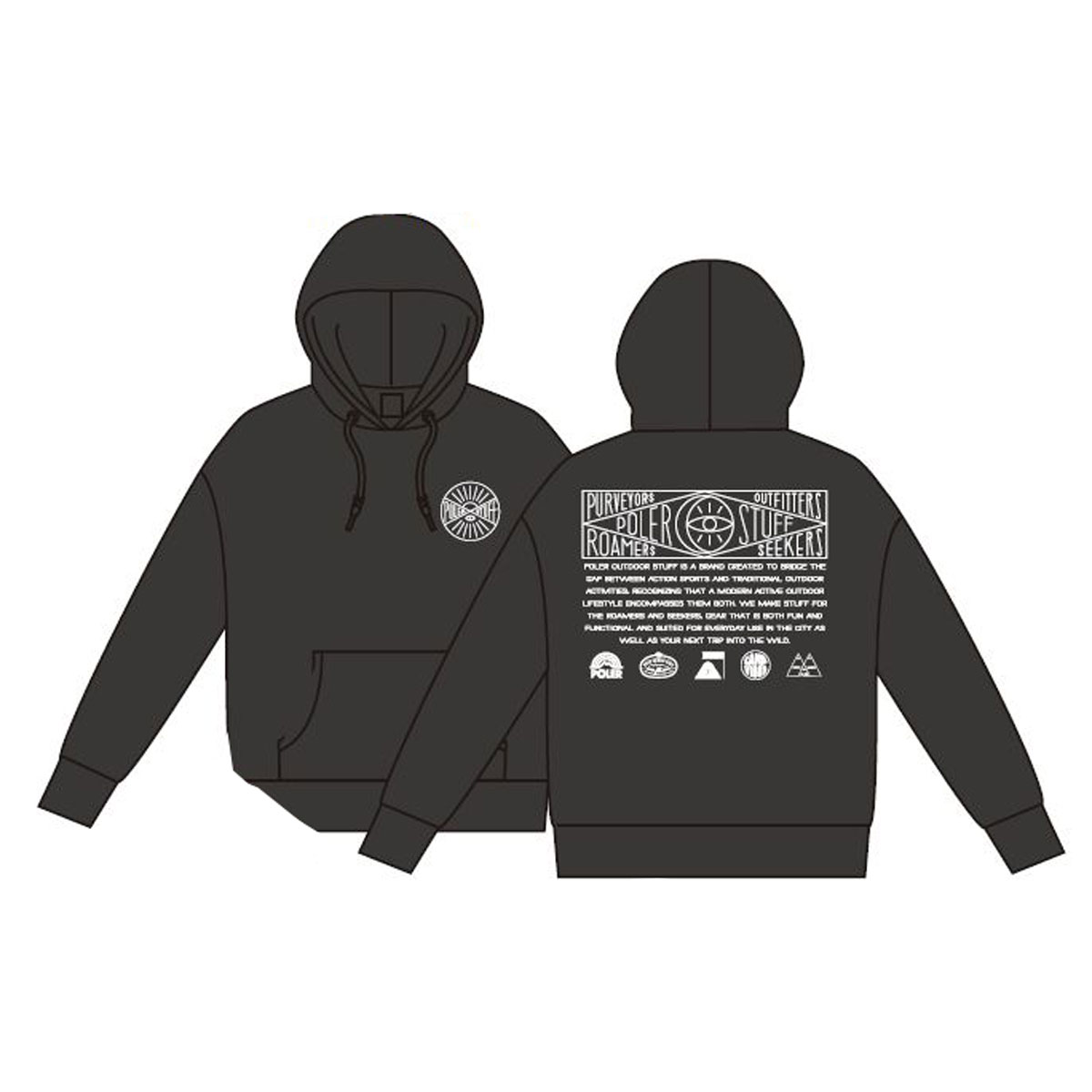 �ݡ��顼 ��� �ѡ����� ��������Ź POLER �ץ륪���С� �Хå��ץ��� Ĺµ �ա��ǥ��� HISTORY HOOD PULLOVER PARKA BLACK 263MCV0062
