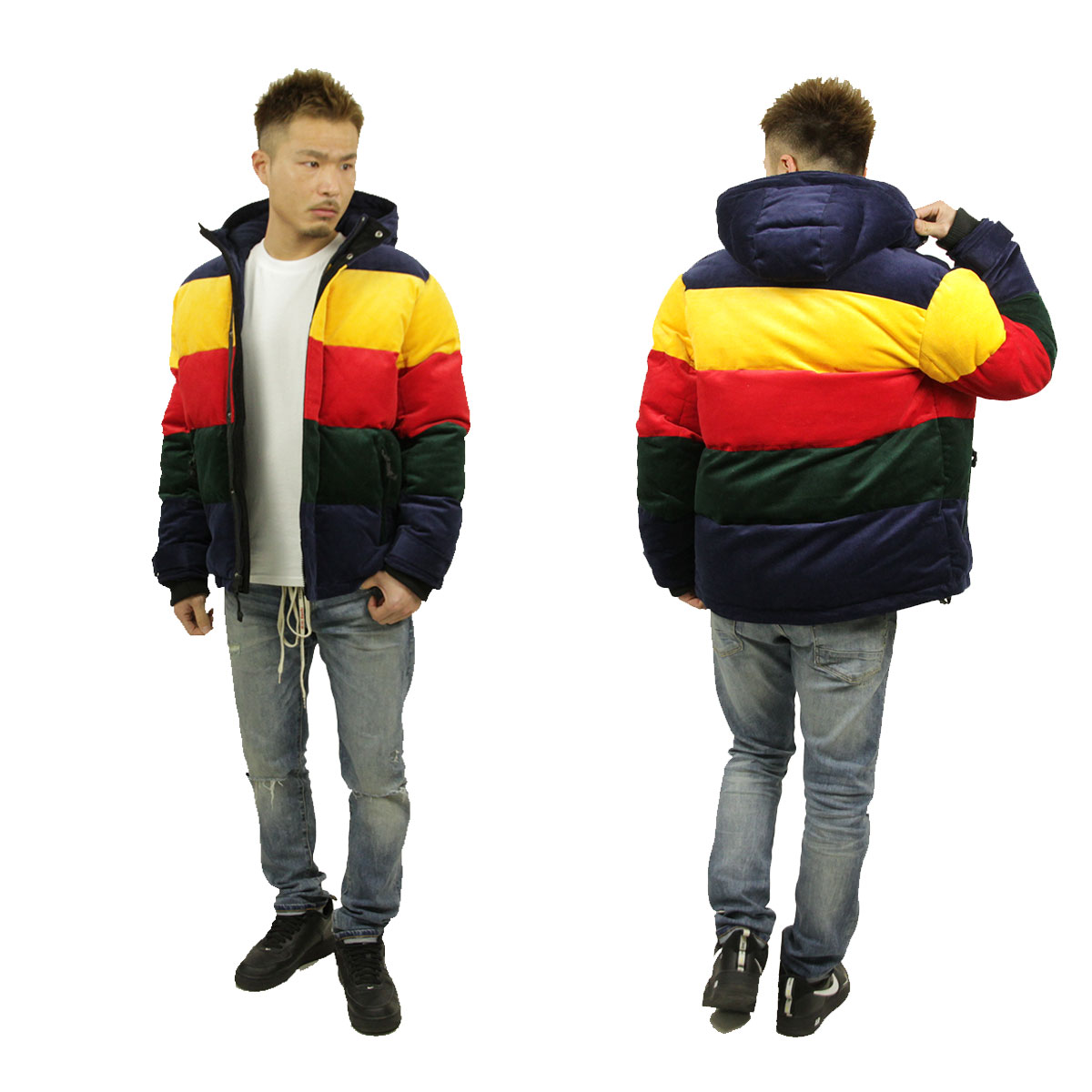 ����ꥫ�󥤡����� ���㥱�å� ��� ������ AMERICAN EAGLE �������� �ѥե������㥱�å� AE Colorblock Corduroy Puffer Jacket 0108-1250-900 A04B B1C C1D D4E E06F