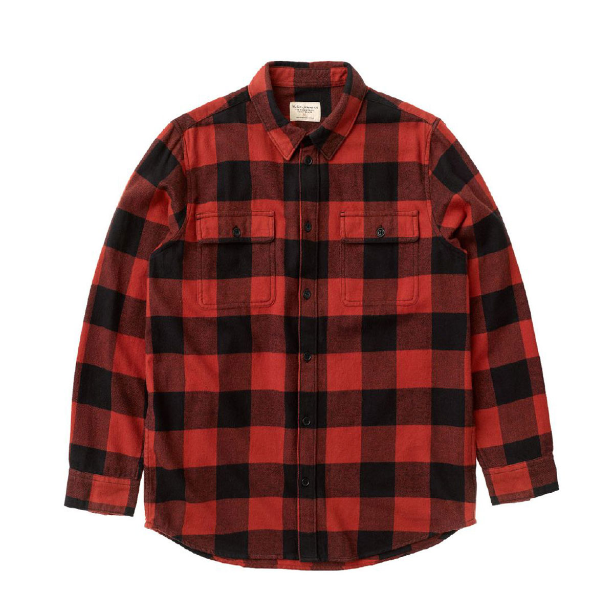 �̡��ǥ��������� ����� ��� ��������Ź Nudie Jeans �ͥ륷��� �ե��ͥ륷��� Ĺµ����� GABRIEL BUFFALO CHECK SHIRT POPPY RED R35 140665 A62B B1C C1D D6E E11F