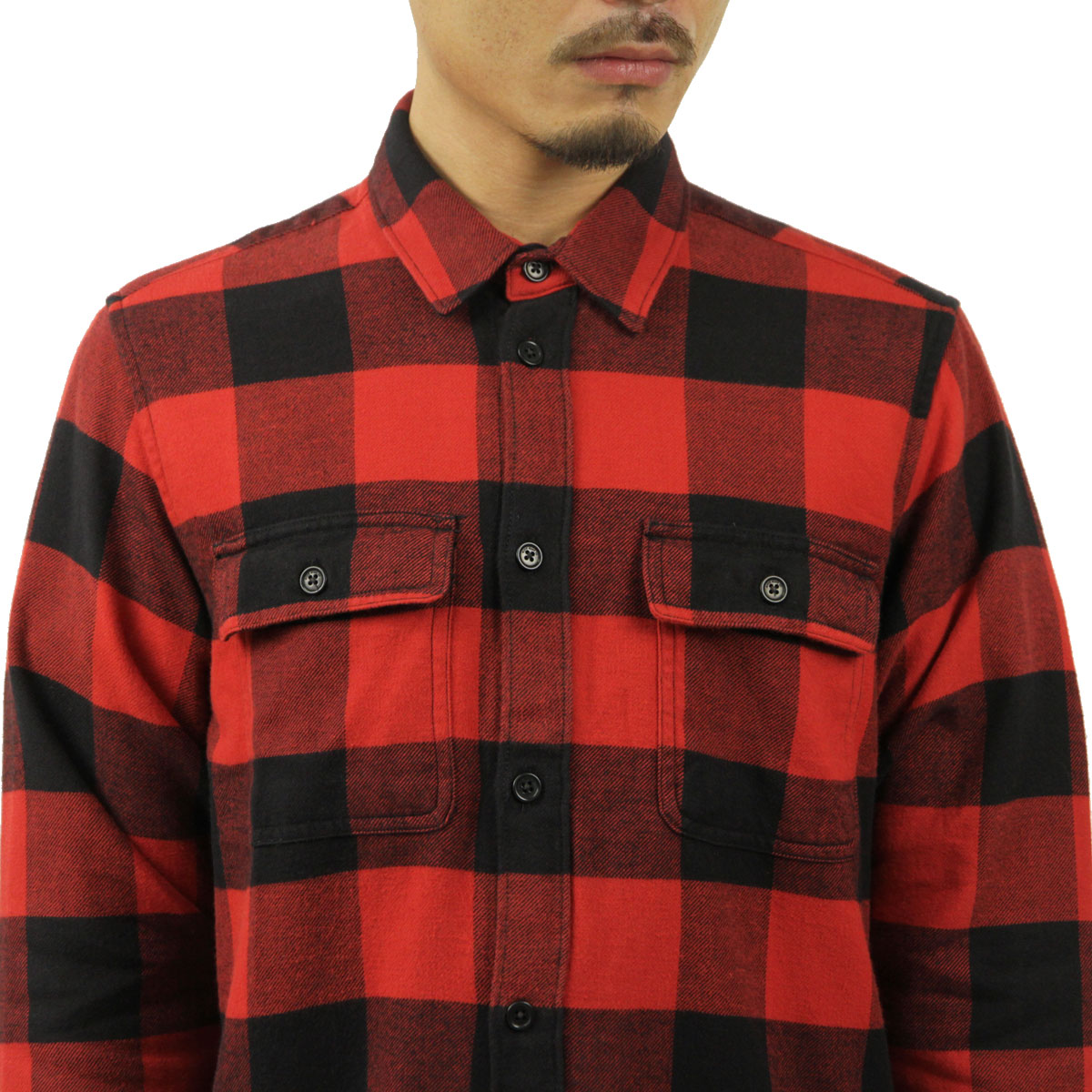 �̡��ǥ��������� ����� ��� ��������Ź Nudie Jeans �ͥ륷��� �ե��ͥ륷��� Ĺµ����� GABRIEL BUFFALO CHECK SHIRT POPPY RED R35 140665 A62B B1C C1D D6E E11F